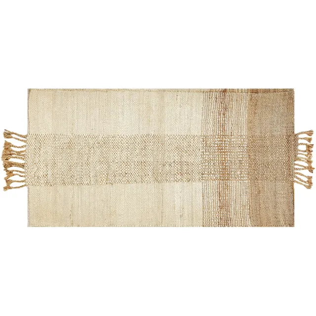 Beliani HAMZALAR - Modern vloerkleed - Lichtbeige - 80 x 150 cm - Jute