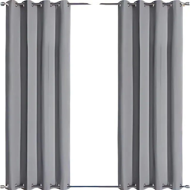 Happiq Privacygordijnen - Buitengordijn - Schaduwdoek- Voor Tuin, Veranda of Balkon - UV-bestendig & Zonwerend - Waterdicht Outdoor Design met Doorvoertules - Kleur: Light Gray-W84xL55in-213x140cm Grijs