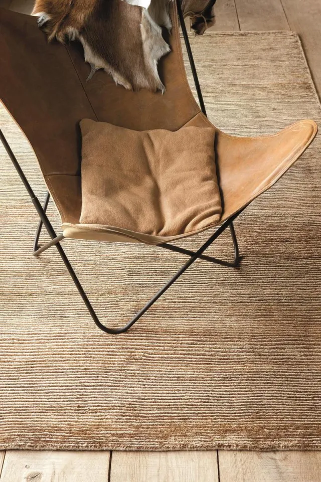 Ligne Pure Dune – Vloerkleed – Tapijt – handgeknoopt – wol – eco – modern – Bruin Grijs - 60x120