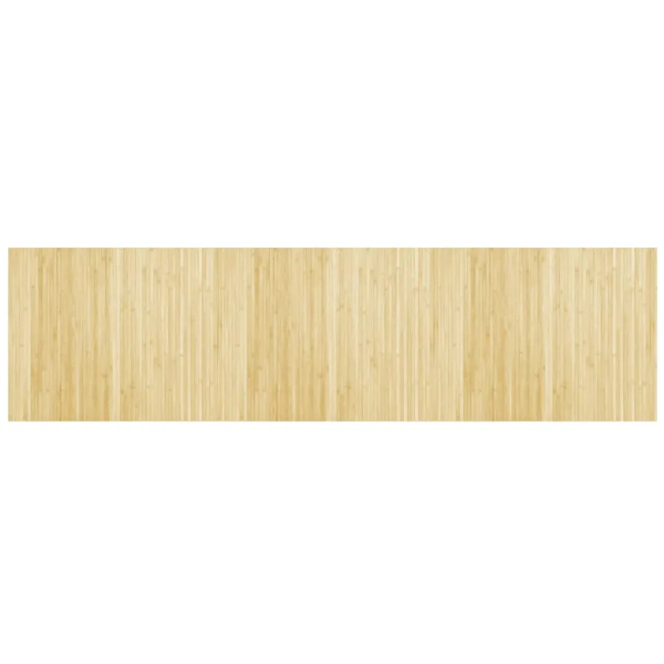 vidaXL Vloerkleed rechthoekig 80x300 cm bamboe lichtnaturel beige, foto 3