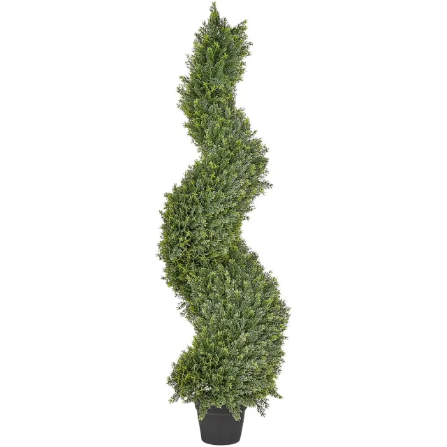 Beliani SPIRAL TREE - Kunstplant - Groen - 126 cm - Synthetisch