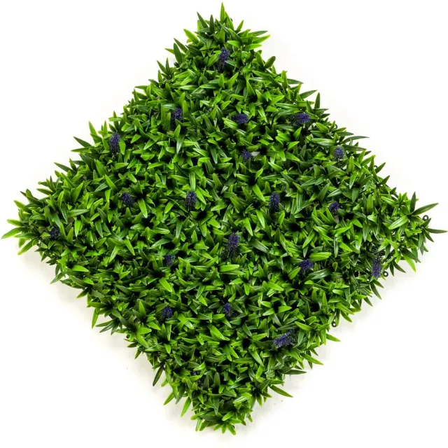Emerald Kunst Plantenwand Lavendel UV 50x50cm - Kunstplant voor binnen Groen