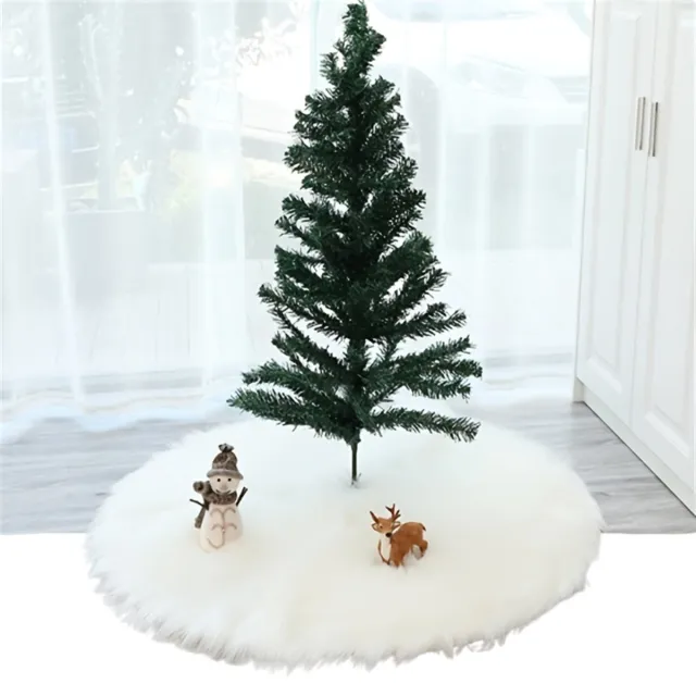 Livano Kerstboom Mand - Kerstboomrok Voor Kunstboom - Kerstboomrok - Kerstboomkleed - Kerstkleed - Kerstboomring - Kerstrok - Kerstboomdeken - Rond 60cm Wit