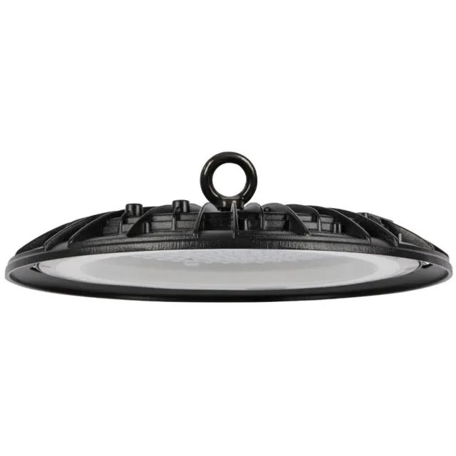 BES LED LED UFO High Bay - Rinzu - 100W - Magazijnverlichting - Waterdicht IP65 - Helder/Koud Wit 6000K - Aluminium Zwart