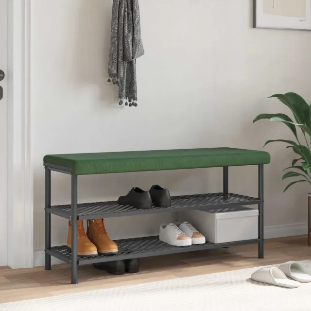 vidaXL Bankkussen corduroy Donkergroen Diepte 35 cm groen
