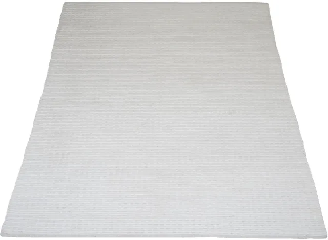Veer Carpets Vloerkleed Nicole Creme - 160 x 230 cm - Wollen Design Vloerkleed met Symmetrisch Geweven Patroon in Scandinavische / Hotel Chique Stijl