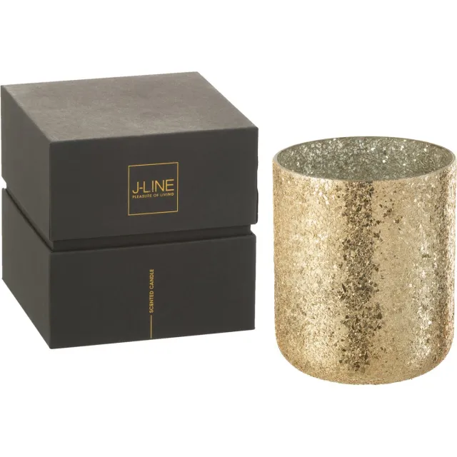 J-Line geurkaars Luxuria - Vanilla Escape - glas - goud - extra large - 120U
