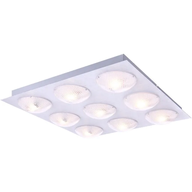 Globo Lighting 45 Watt LED plafondlamp vierkante verlichting energiebesparende lamp zilver