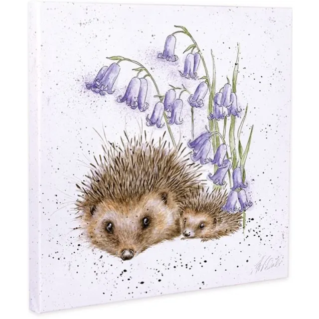 Wrendale Designs Wrendale Canvas Lijst Love and Hedgehugs Wit met afbeelding