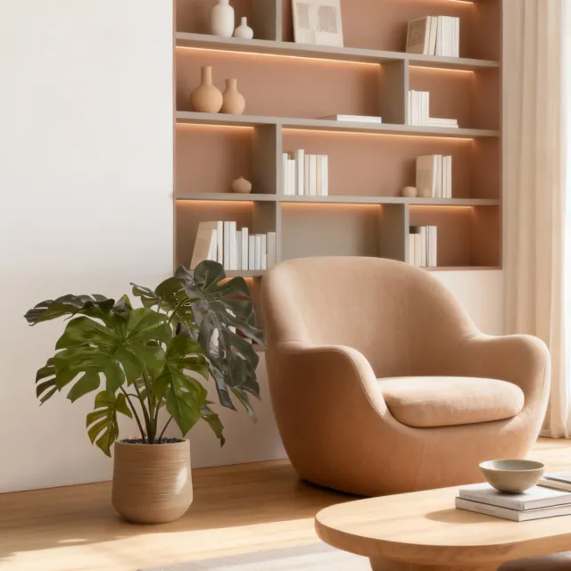 maxifleur Kunstplanten Monstera kunstplant 80cm Groen