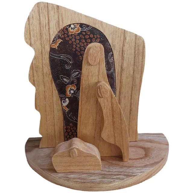 Madat Floz Design moderne houten kerstgroep - houten kerststal - valt als puzzel in elkaar - fairtrade