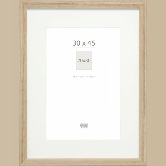 Deknudt Frames fotolijst - naturel - passe-partout - 20x30 / 30x45 cm