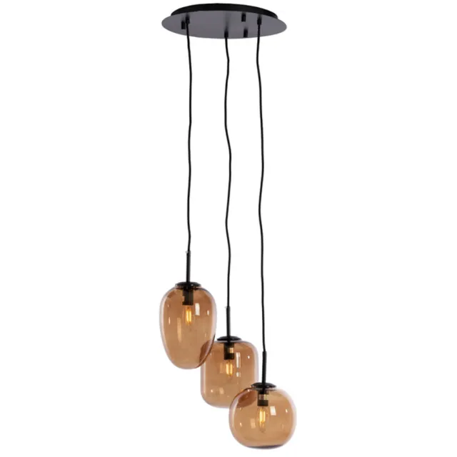 Light & Living Hanglamp Mezza glas bruin 3L