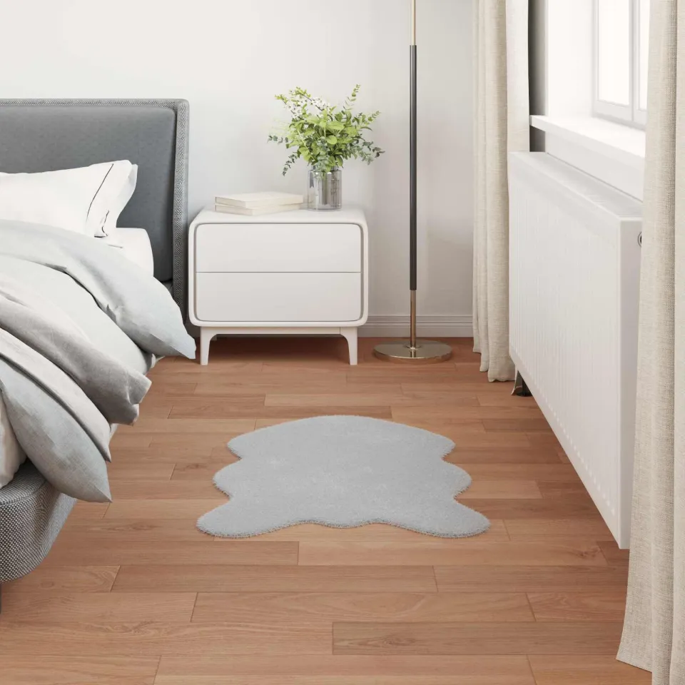 vidaXL Antislip vloerkleed van imitatie konijnenbont OLITE Grijs, foto 3