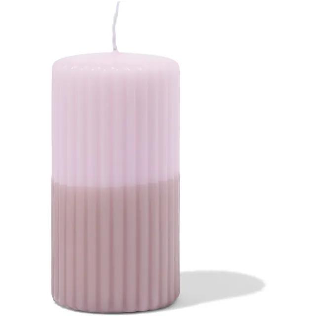 HEMA Stompkaars ⌀7x13cm Ribbel Naturel-lichtroze (lichtroze)