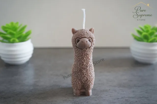 Pure Supreme Store Decoratie kaars Alpaca bruin | Handgemaakt