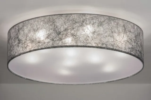 Lumidora Plafondlamp 72085 - Plafonniere - ARLES - 9 Lichts - E27 - Grijs - Zilvergrijs - Textiel - ⌀ 70 cm