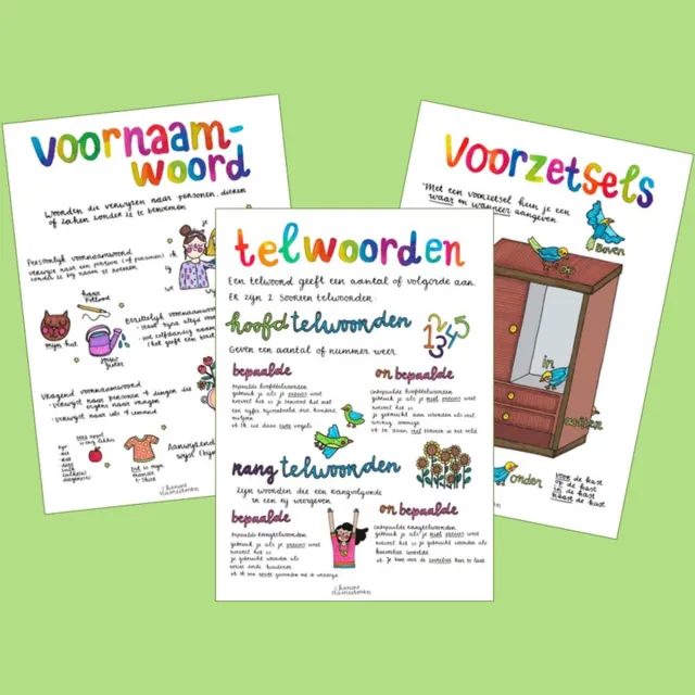 Flexjuf A2 poster - Voordeelset Taal (deel 2) (3 posters) Voordeelset Taal deel 2 A2