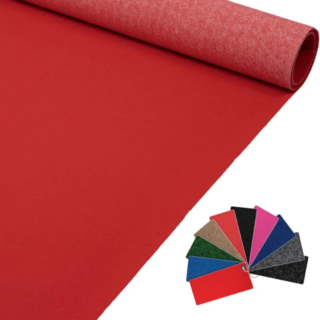 ANRO Eventtapijt Rood 800x60cm – Beurstapijt Loper Messeloper Bruiloftsloper Antislip Weerbestendig