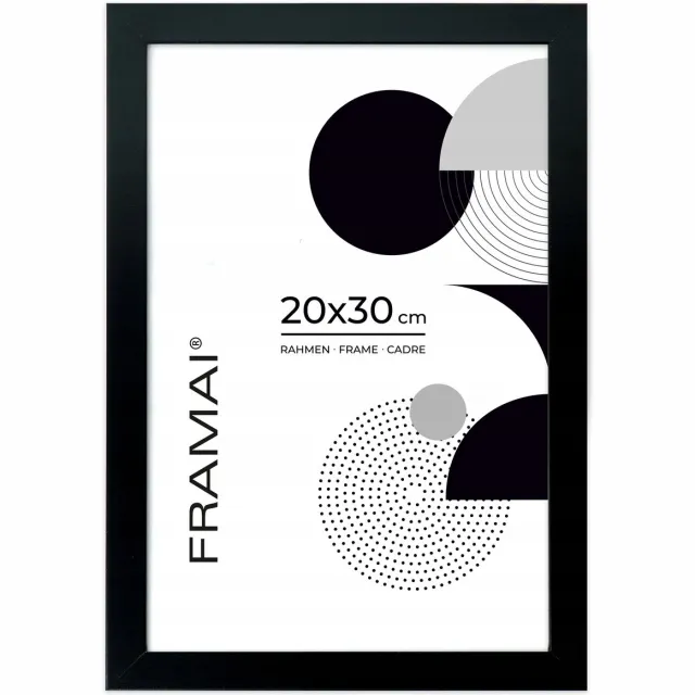 FRAMAI Zwarte fotolijst 20x30 cm, mat, staand of liggend