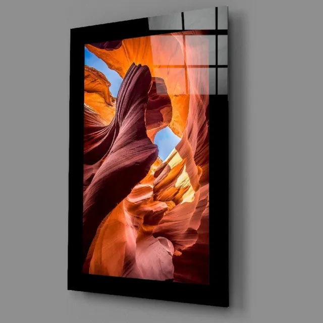 Insigne Art Glasschilderij – Grand Canyon Kloof – Moderne Glasdecoratie Meerkleurig
