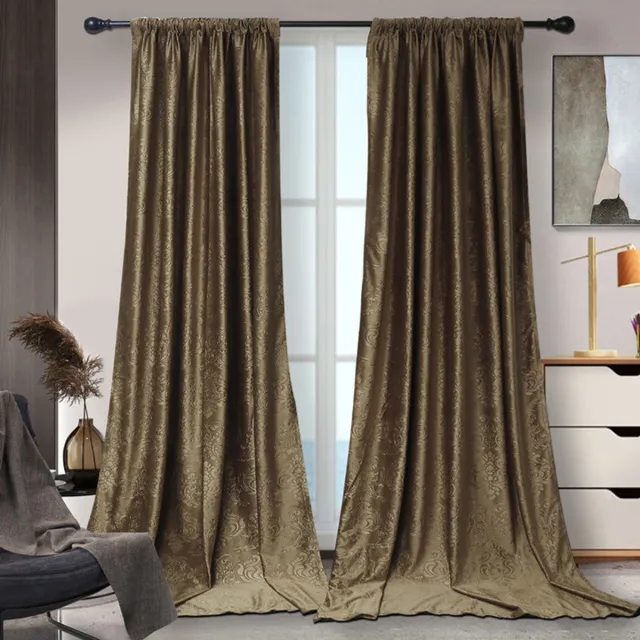 Qelus Fluweel Gordijnen - Verduisterende Gordijnen - Kant en Klaar Gordijn - Moderne Fluweel Gordijnen in Prachtige Kleuren - Geschikt Voor Woonkamer en Slaapkamer - Perfecte Verduistering - B 132 x H 183cm - Bruin