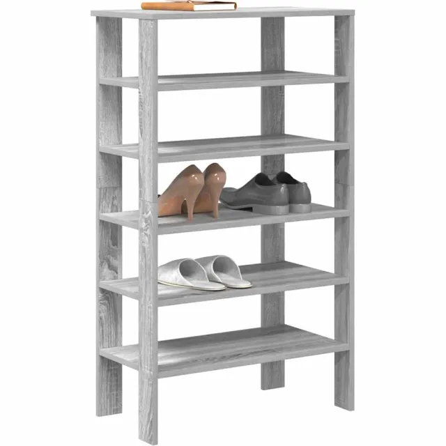 vidaXL Schoenenrek 61x32x105 cm bewerkt hout grijs sonoma eikenkleurig