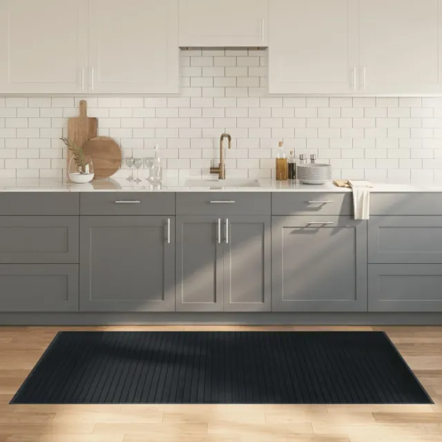 vidaXL Vloerkleed rechthoekig 100x200 cm bamboe grijs, foto 2
