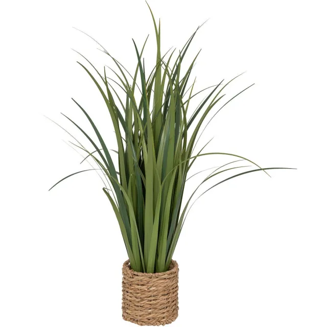 Atmosphera Kunstplant Linnen bos met pot - Ø70xH91cm - Groen