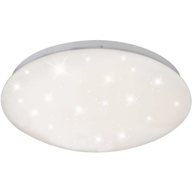 Globo Lighting LED plafondlamp ster effect slaapkamerlamp sterrenhemel wit rond, 1x 12W 750Lm warm wit 3000K, DxH 29x9 cm
