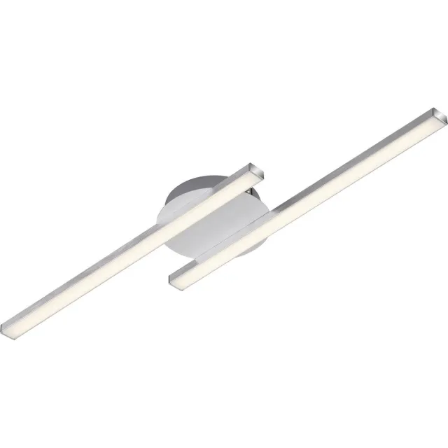Briloner GO - Plafonnière - plafondlamp - LED 2 x 6W - warm wit licht - 55,4 cm - aluminiumkleurig