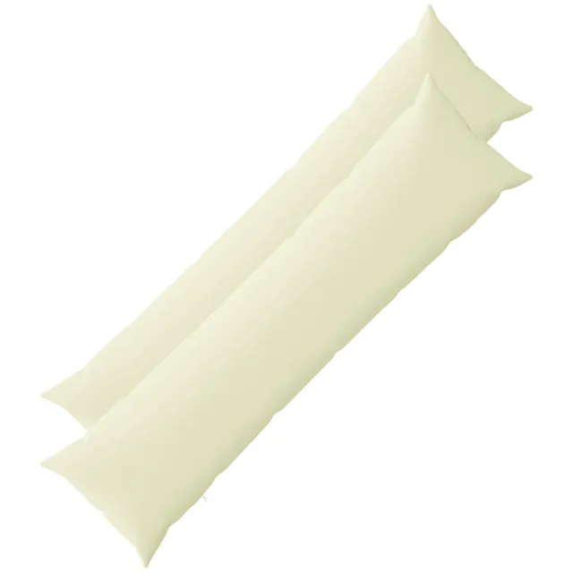 vidaXL Dekenkussen - 2 - st - HEERLEN - Crèmekleurig - 40 - x - 145 - cm - Polyester