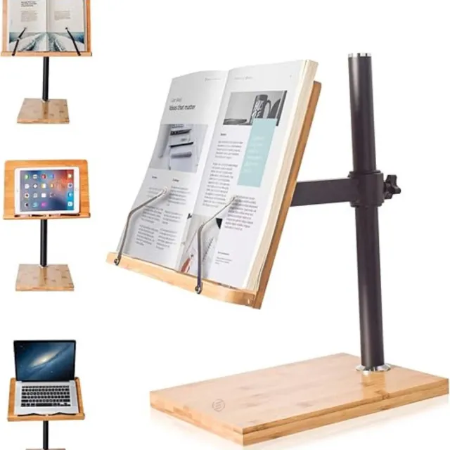 Equivera Boekenstandaard - Boekensteun - Boekenhouder - Boeken Standaard - Leesstandaard - Book holder Bruin