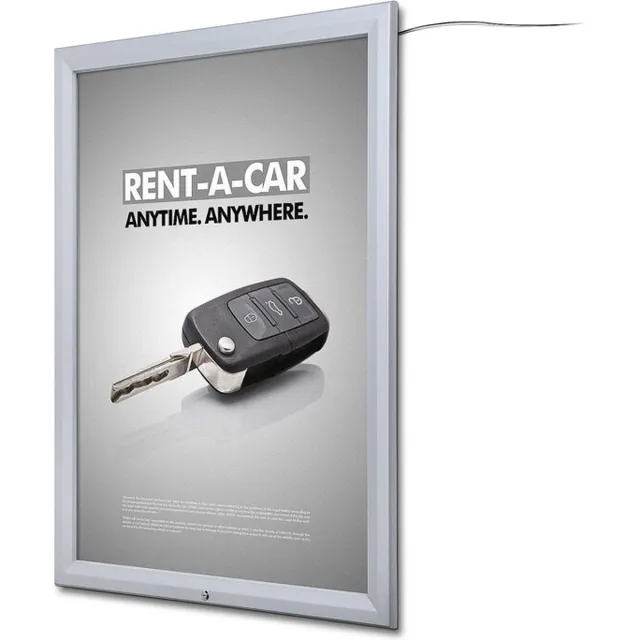 Syna LED Outdoor Poster Case met Gasveer A0 - Syna SCTLA0PH - Horeca & Professioneel Zilver