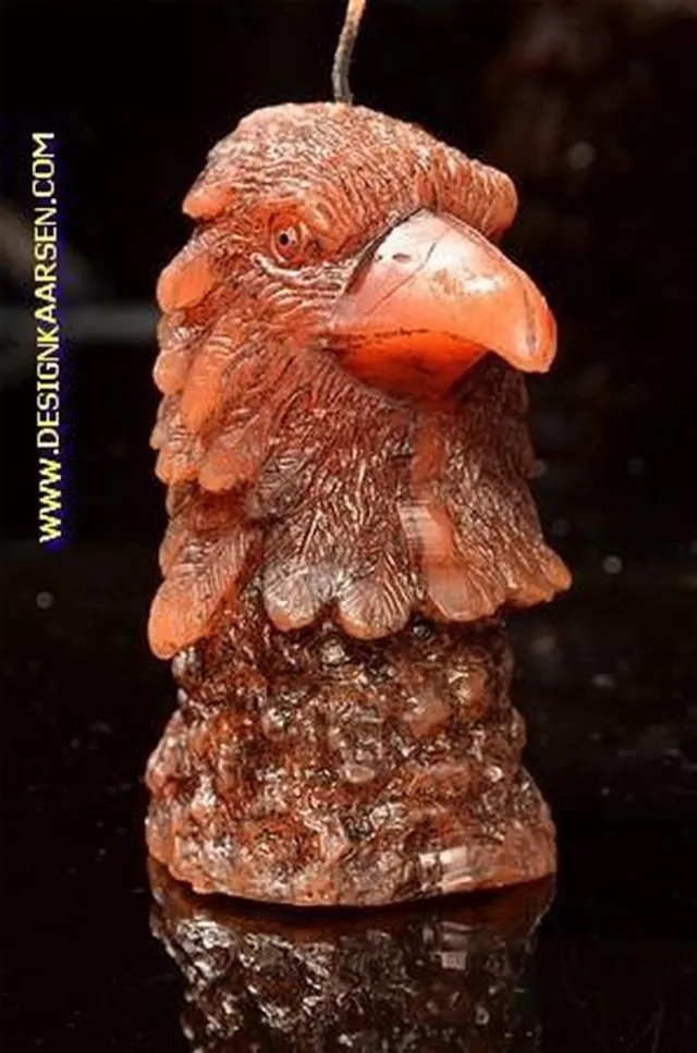 MilaNNE Adelaar kaars ROOD-BRUIN Vierkant, H: 10 cm rood/bruin