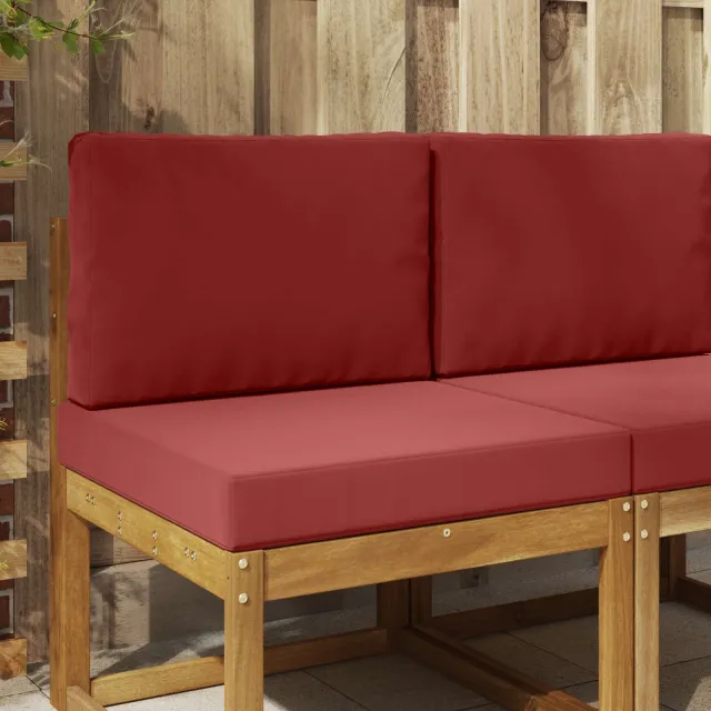 vidaXL Buiten bankkussen Polyester Wijnrood 60 x 60 cm
