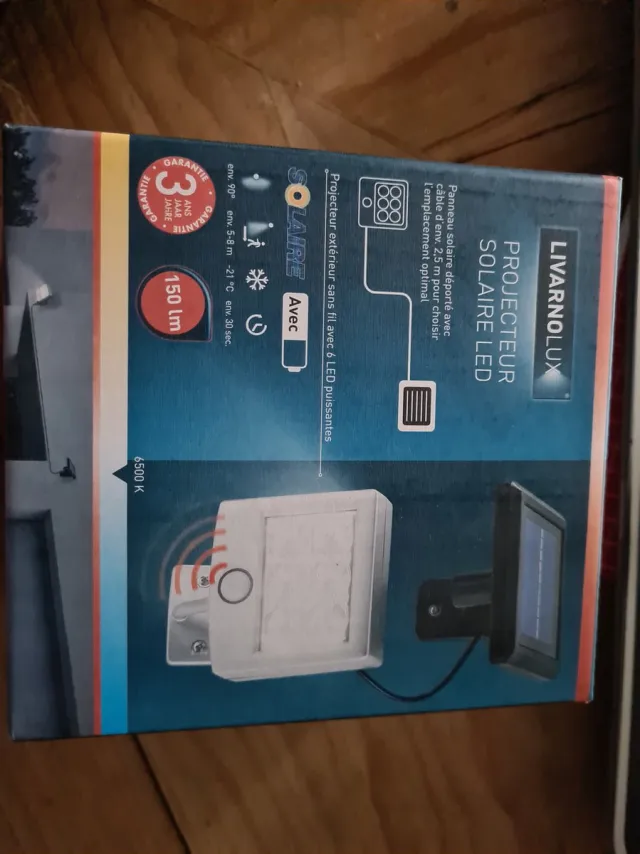 livarnolux LED solarschijnwerper wit
