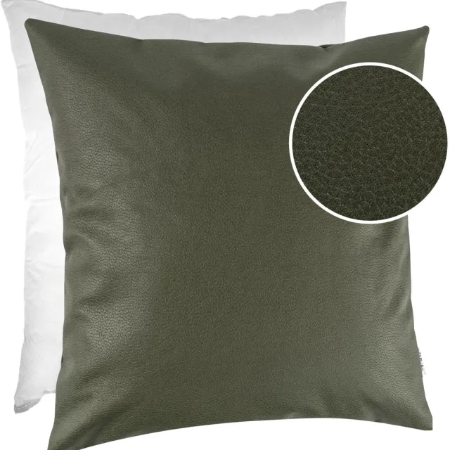 ANRO Sierkussen Groen 40x40 cm - Ademend kunstleer - Inclusief vulling