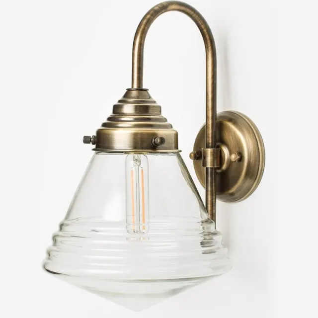 Coloured by Art Wandlamp Luxe School Small Helder Meander Brons - Art Deco Trade