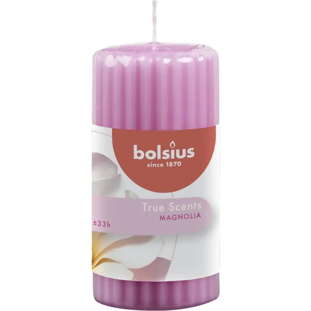 Bolsius Geurkaars True Scents Magnolia 12 Cm Wax Roze