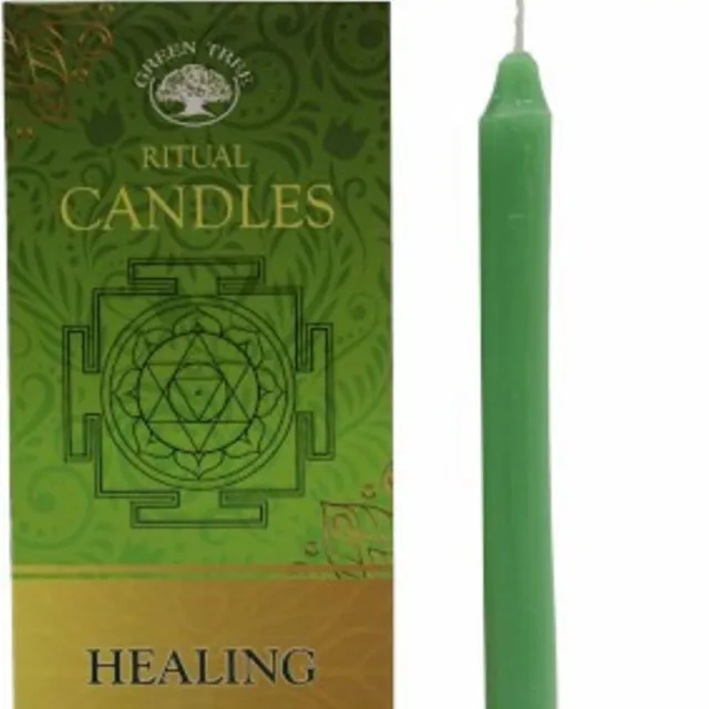 Green Tree Candle Rituele Kaarsen Healing - Magic Spell Kaarsen - Groen - (10 stuks)