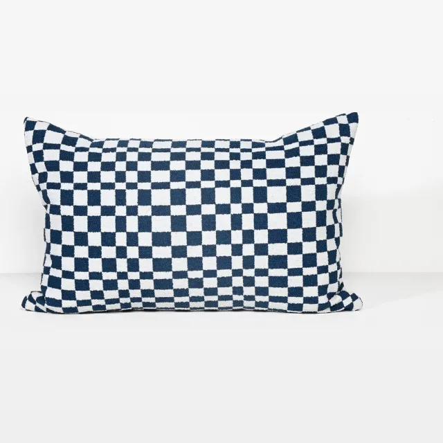 Darcy & Duke Blocks In Blue - Sierkussen - 40 X 60