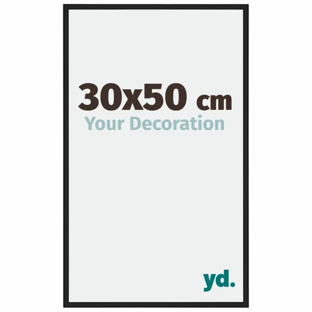 yd. Your Decoration - Fotolijst 30x50 cm - Aluminium - Zwart Hoogglans - Miami