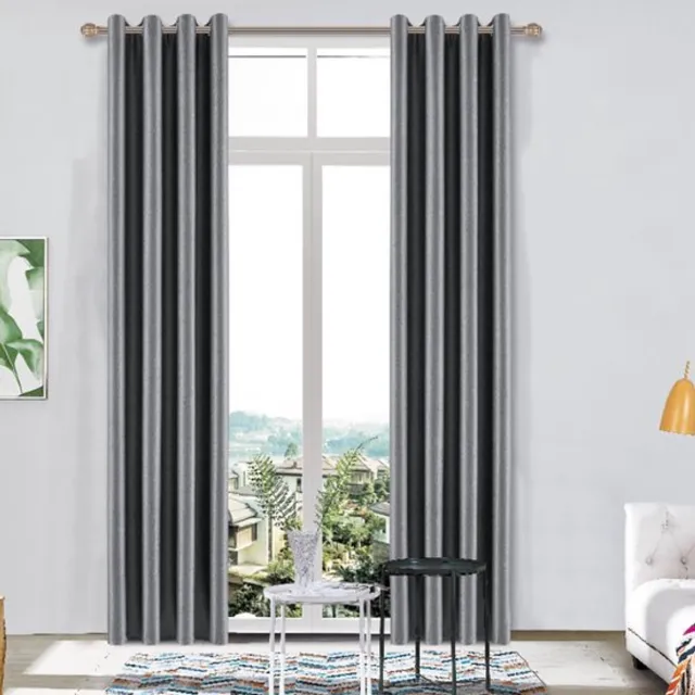 SB Line Kant en klaar Gordijn - Verduisterend - Met ringen - 140x260 cm - Grijs