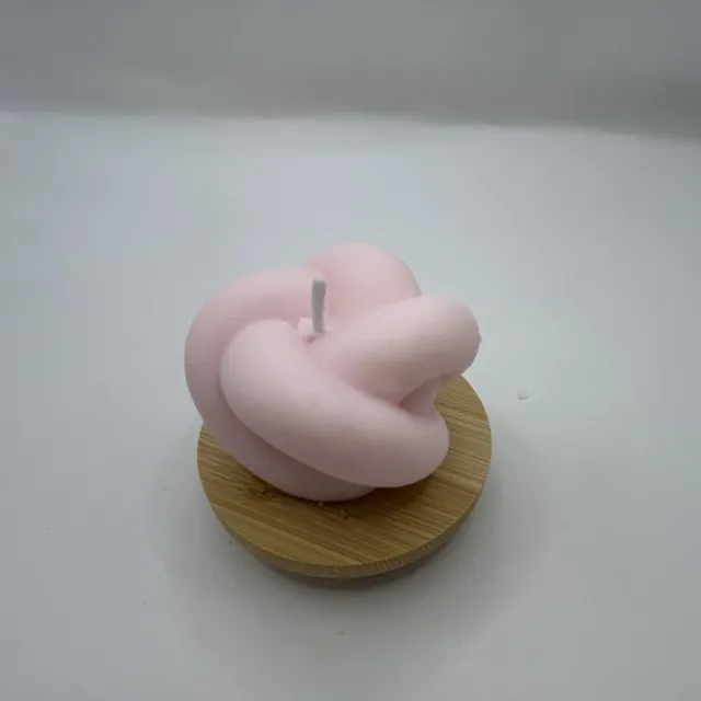 Lovely Elegance Handgemaakte Kaars Knoop 2 stuks - Roze - Duurzaam