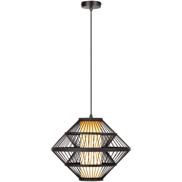 Lucide PASQUINO - Hanglamp - Ø 40 cm - 1xE27 - Zwart | Essential
