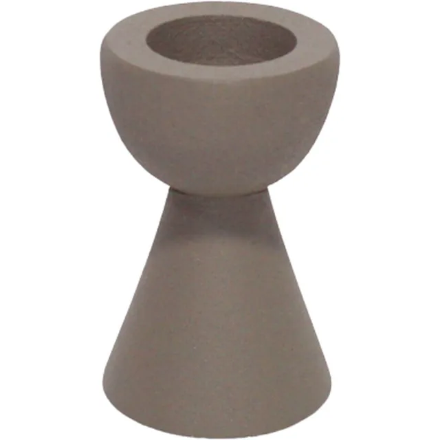 Branded by Kandelaar Taupe - Branded by - kandelaar Kenzi taupe - 7 cm hoog