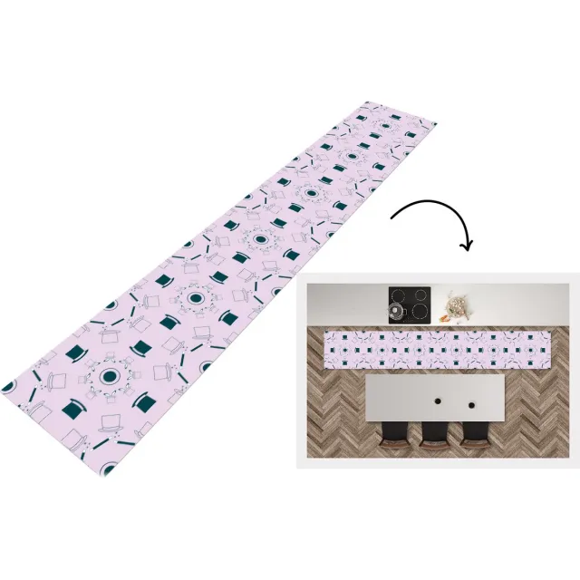 KitchenYeah Keukenloper - Keukenmat - Goochelaar - Patronen - Konijnen - Keuken vloerkleed Multicolor