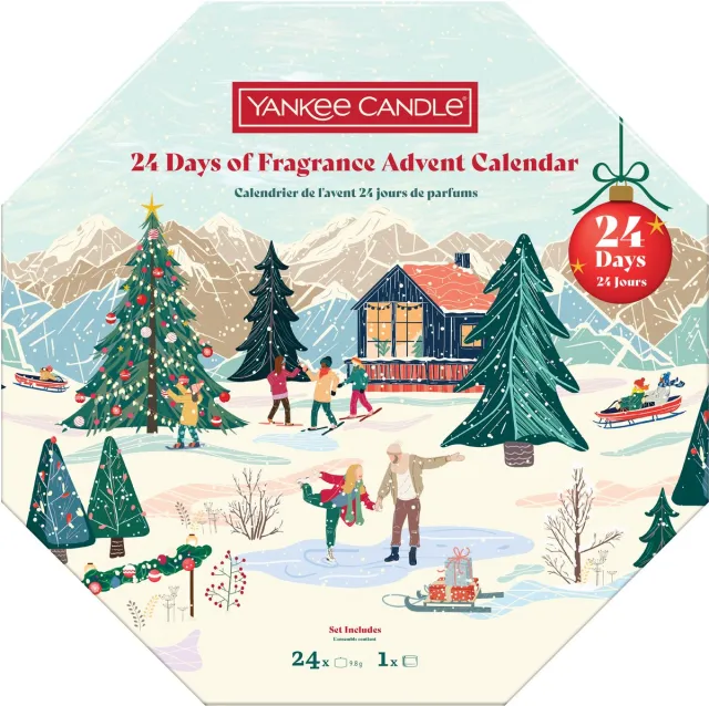 Yankee Candle Apres Ski - Adventskalender 2025 - Krans - tot 192 branduren Groen