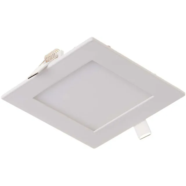 V-TAC LED inbouwspot vlak LED inbouwpaneel LED plafondlamp wit, aluminium, 3W 130lm warm wit, LxBxH 8,4x8,4x1,2cm